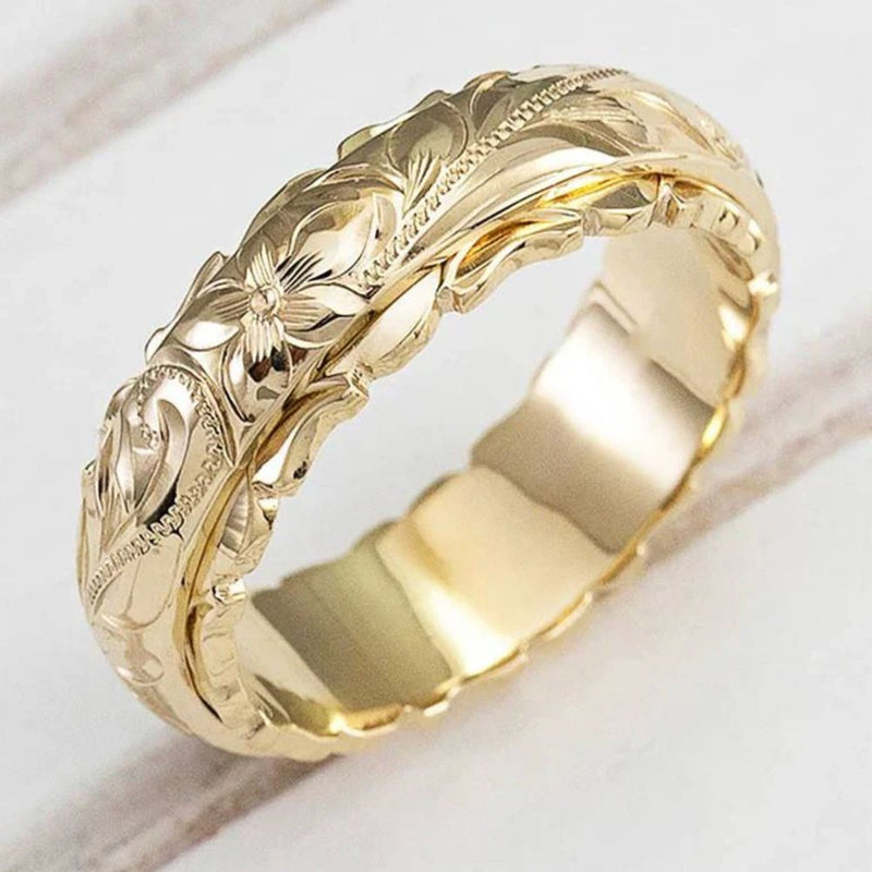 Antique Gold - Bague Fleur Vintage