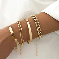 Elan - Ensemble de Bracelets Dorés Fins