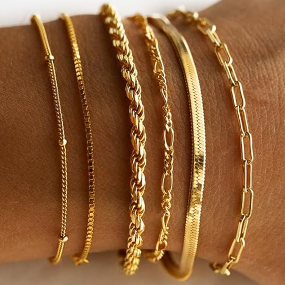 Isabella - Ensemble de Bracelets Dorés Classiques