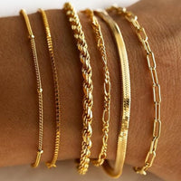 Isabella - Ensemble de Bracelets Dorés Classiques