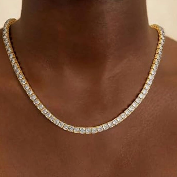 Tennis - Collier Doré Zircon