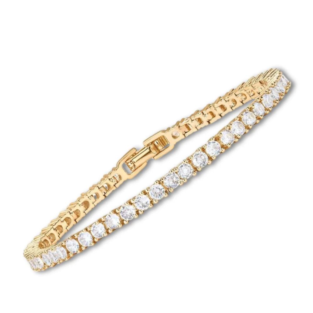 Tennis - Bracelet Doré Zircon