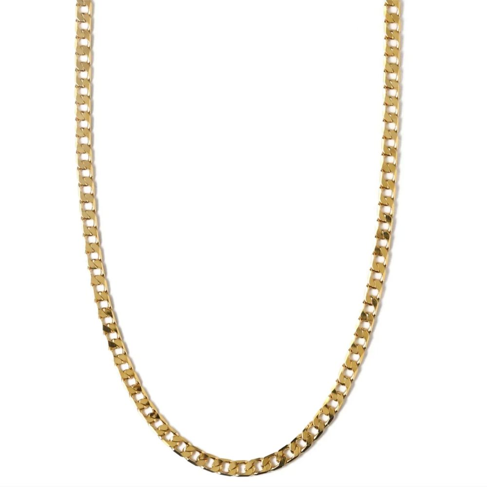 Flat Link - Collier Chaîne Curb Doré