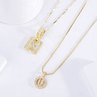 Pave - Collier Initiale Pavé Doré