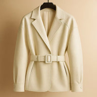 Veste en cuir ceinturée Emily