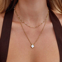 Collier Trèfle Blanc